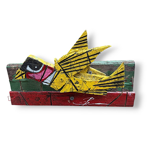 Michael Banks 10x5 Freestanding Bird "Golden Flight" Assemblage WP6348